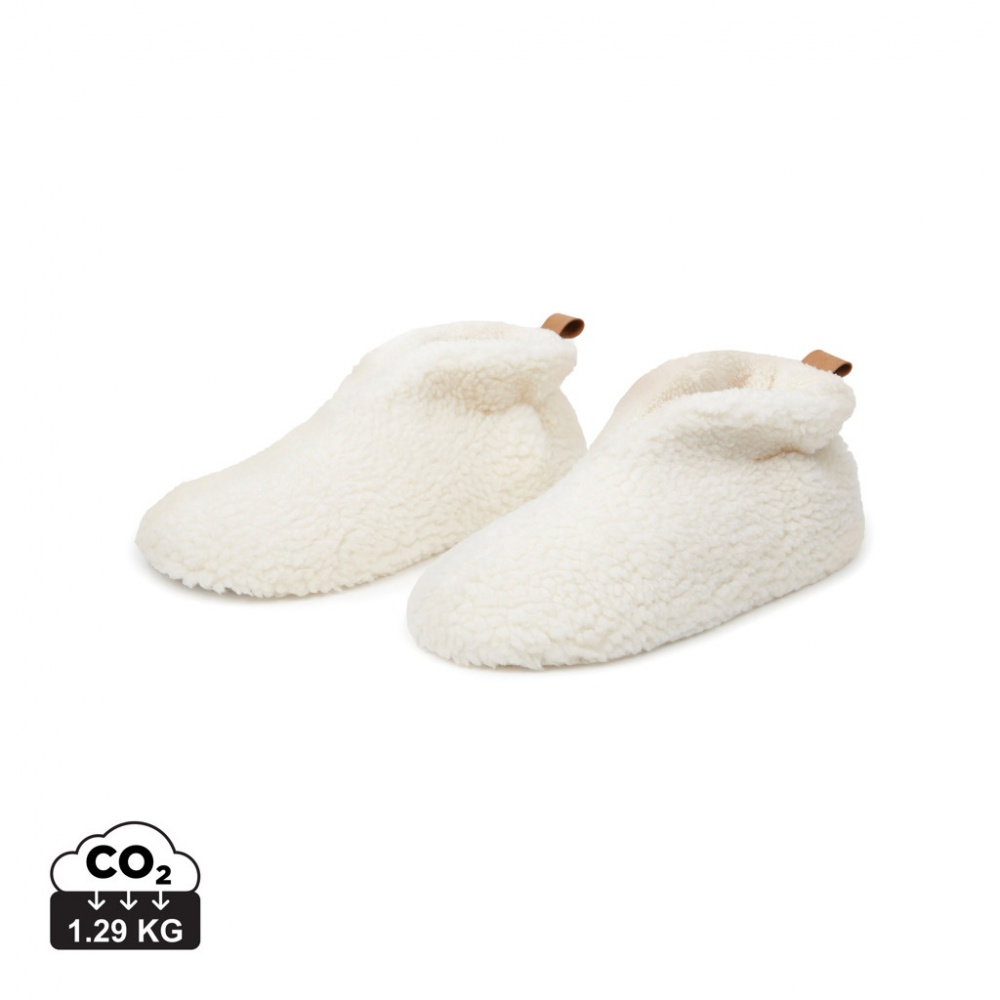 Logo trade business gifts image of: VINGA Santos RCS recycled pet cosy slippers